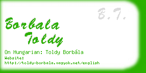 borbala toldy business card
